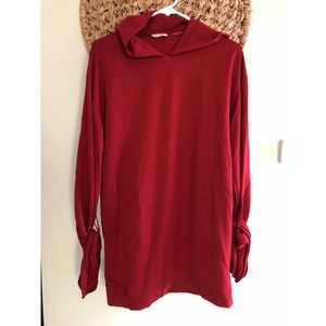 Zara long hoodie with ties on wrists